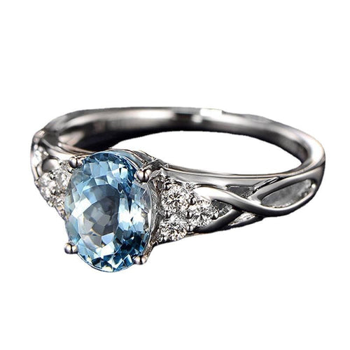 Anillo de Zafiro Azul con Diseño Sofisticado