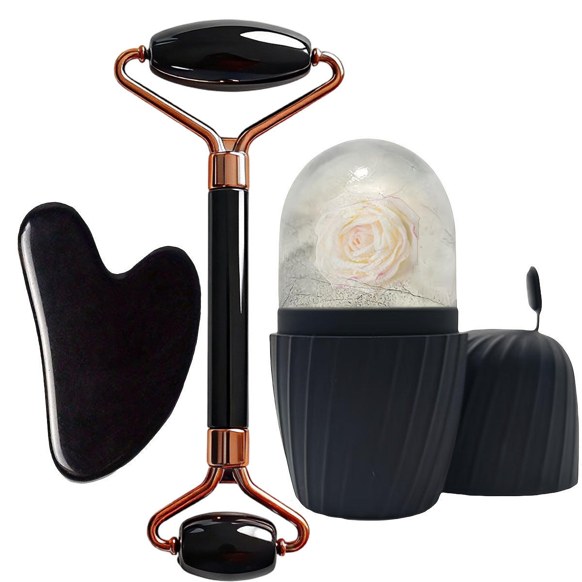 Set de Rodillo Facial y Gua Sha